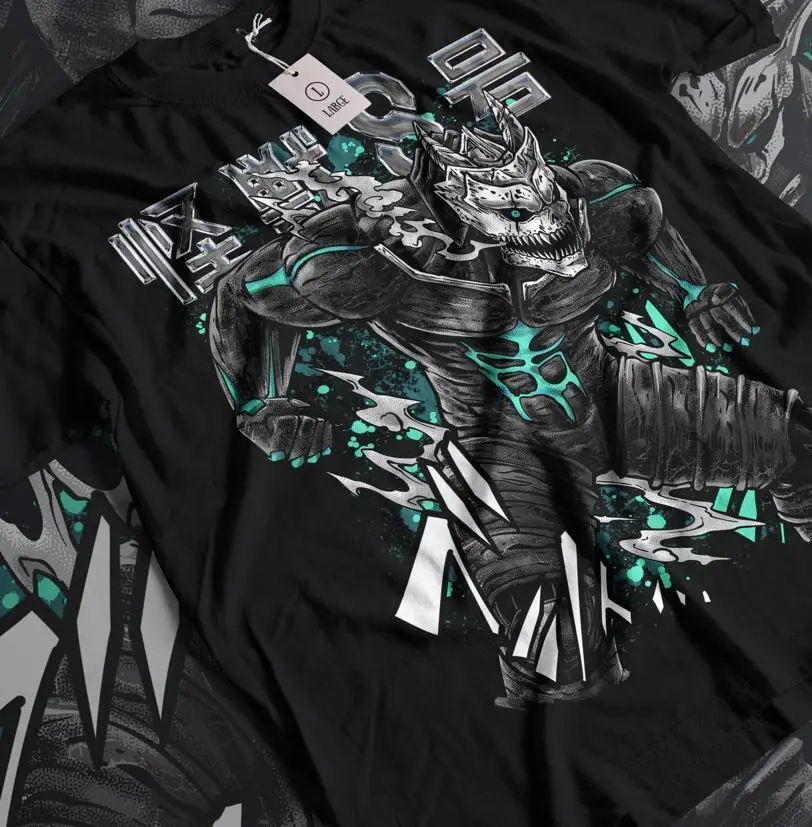Футболка Kaiju no 8 Мина Широ кайдж подарок манга Лучшая черная футболка с рисунком