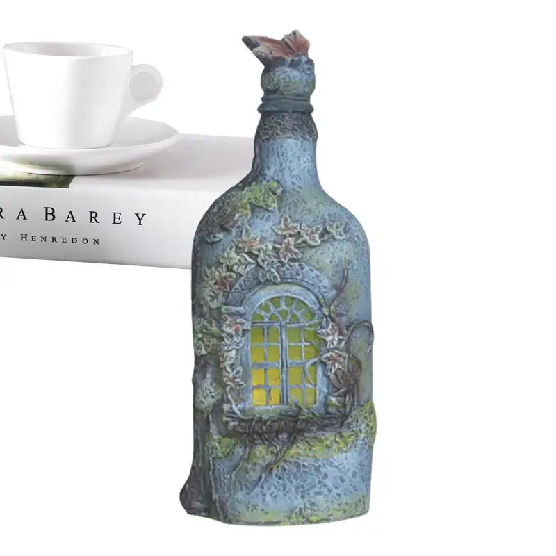 

Искусственная скульптура в форме винной бутылки, многоразовые полимерные уличные садовые статуэтки, статуэтки для дома, газона и патио