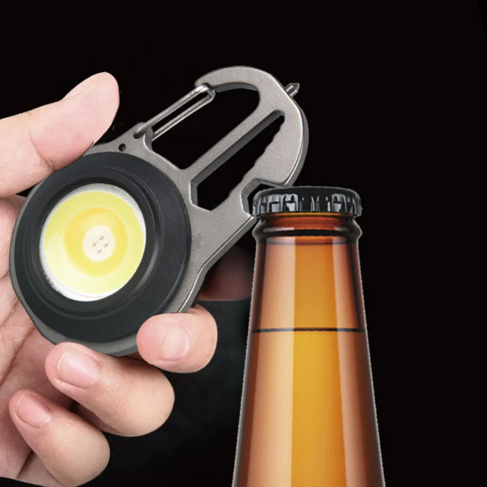 

Mini LED Flashlight Keychain Portable USB Rechargeable Wine Bottle Opener Lights