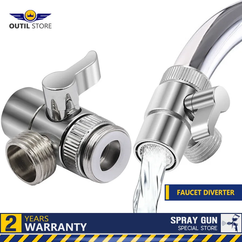 

Multi-Style Faucet Diverter Valve Three-way Valve Adapter High Quality Basin Faucet Converter Professional Faucet Diverter Parts