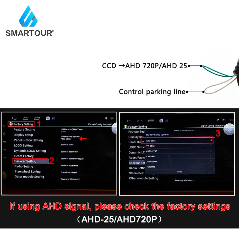 Камера заднего вида SMARTOUR HD для BMW X1 E84 X6 E71 X5 E70 X3 E83 5er E34 E39 E60 E61 3er E36 E90 E91 E92 E93 |