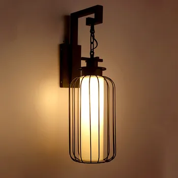 New chinese style wall lamp yard wall lamp antique lantern wrought iron lighting lamps