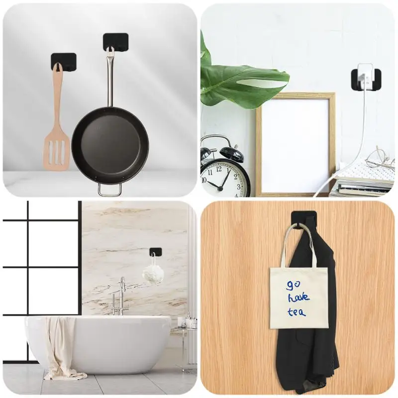 

Abs Multi-purpose Key Holder Anti-rust Razor Hooks Scratch Resistance Double Hook Bathroom Towel Hanger Razor Hooks ABS