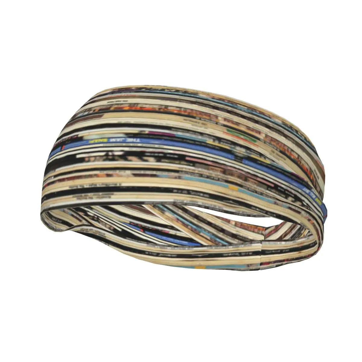 Classic Rock Vinyl Records Sports Headband Headwrap Stripes Hair Band Bike Cycling Running Sweatband Sports Safety for Men