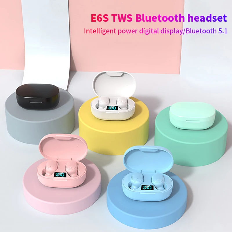 

1Set Wireless Blutooth 5.0 Earphone For Xiaomi E6S Noise Cancelling Headset Stereo Sound In-ear Earbuds TWS Waterproof Earphone