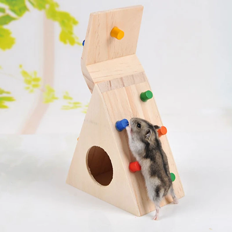 

Colorful Mini Eco-board Wooden Slide DIY Assemble Hamster House Hamster Pet Toy Cabin Gymnasium Slide Ladder Villa