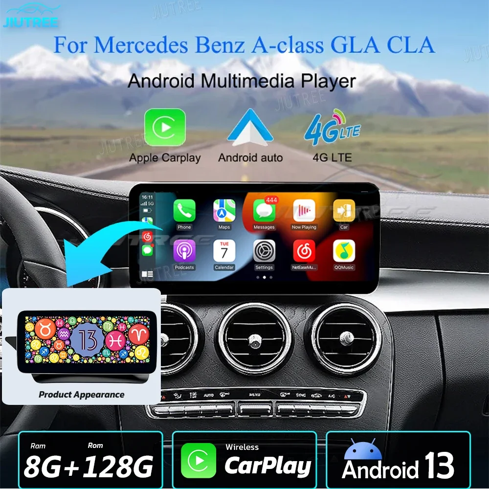 12 3 &quotQualcom 662 Android13 для Mercedes Benz GLA X156 2015-2019 автомобильный радиоприемник Android Auto CarPlay