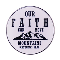 our faith can move mountains jewelry gift pin wrapfashionable creative cartoon brooch lovely enamel badge clothing accessories