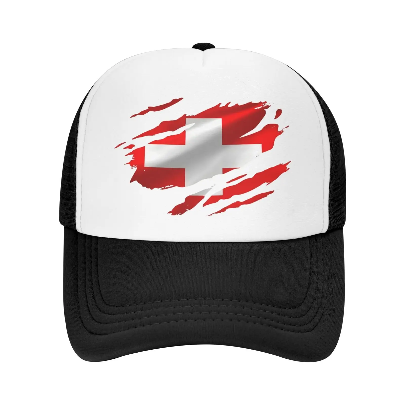 

Torn Switzerland Flag Caps For Teens Cap Hip Hop Hats Summer Hats For Women Summer Fishing Cowboy Hats Custom Logo Caps Summer