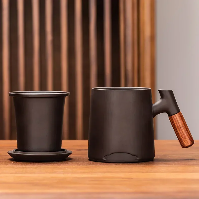 

Фиолетовая глиняная чайная кружка JINGDE TEA SET