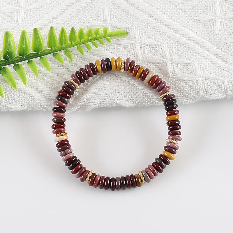 Оптовая продажа драгоценных камней Mookite Jasper браслет для модных женщин ювелирные