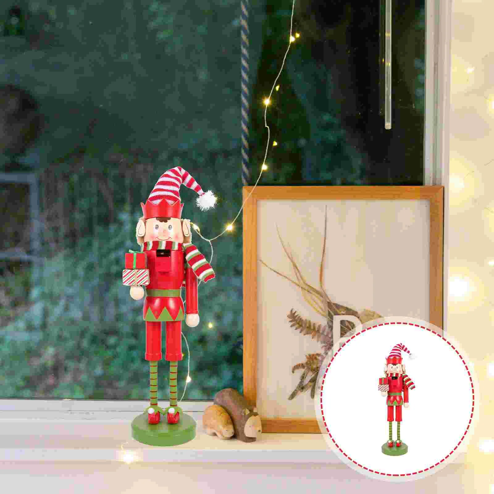 

Nutcracker Nutcrackers Christmas Decor Xmas Wood Desktop Elf Wooden Ornament Soldier Figures Traditional Holiday Decorative