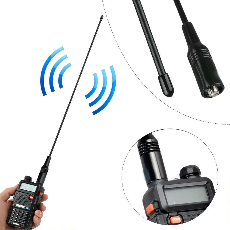 

AYHF-For Baofeng UV5R UV-82 NA-771 Antenna 144/430MHZ 10W Dual Band Walkie Talkie Antenna