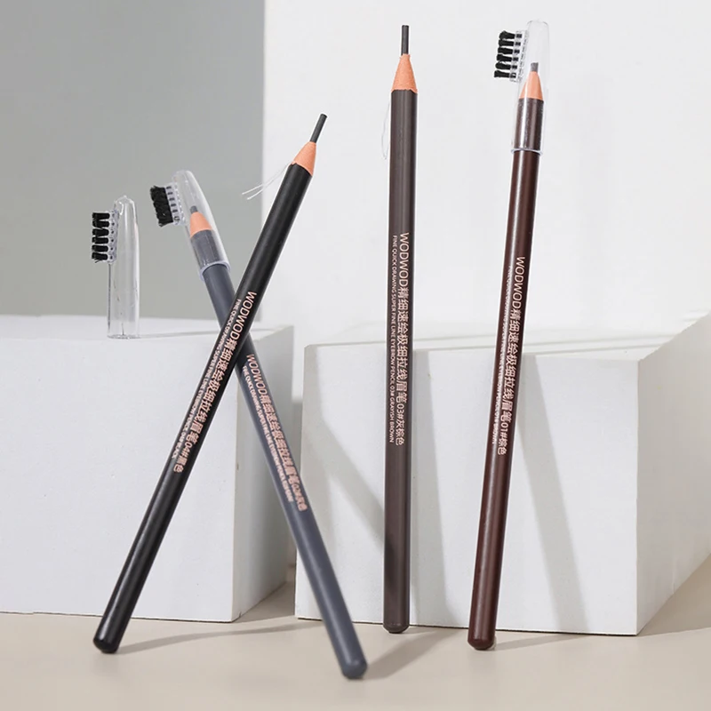 

1Pcs Women Beauty Cosmetic Eyebrow Pencil Cosmetics Tool Waterproof Sweat-Proof Eyebrow Pencil Ultra-Thin Eyebrow Pen