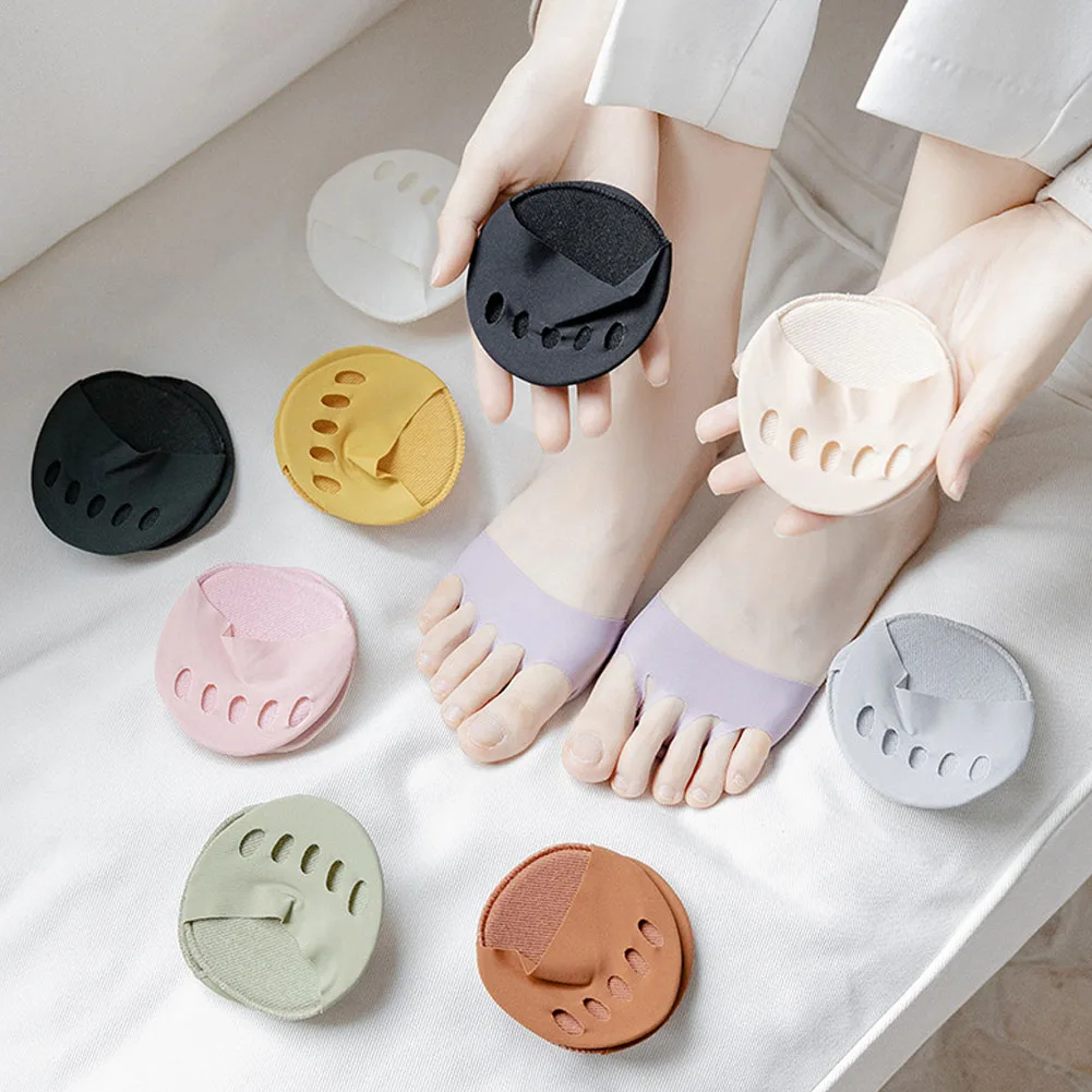 

Five-finger Socks Women Socks Invisible Female Summer Ice silk High-heeled Short Half Palm Shallow Port On-slip Open Toe Socks