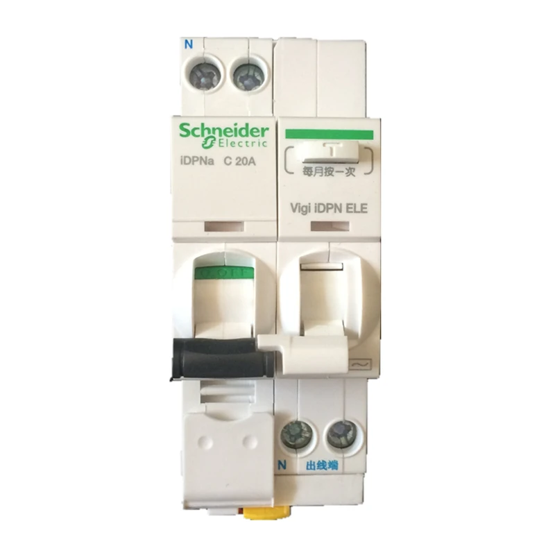 Schneider Elétrica Mcb Idpna 1p Mais n Mini Disjuntor com 30ma Proteção contra Vazamento Vigi Idpn Ele 6a 10a 16a 20a 25a 32a 40a