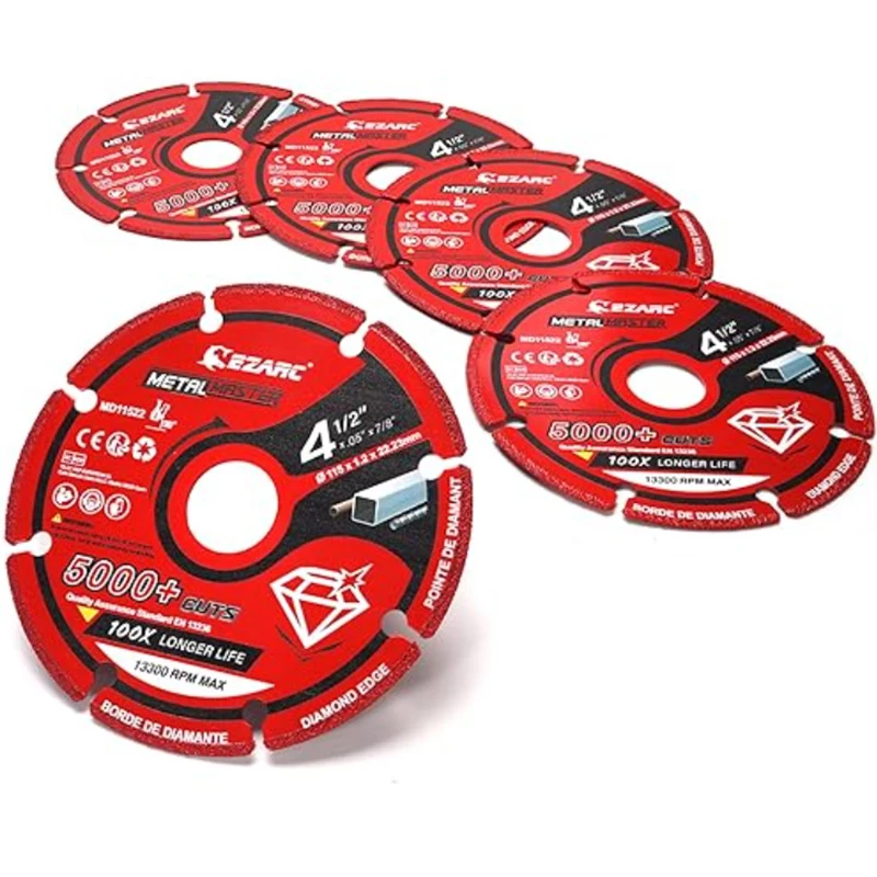 Алмазные отрезные диски EZARC 4 5 дюйма для резки металла шт. угловых шлифовальных