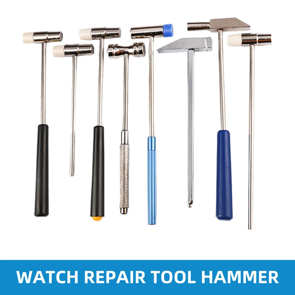 

Metal Mini Watch Tool Hammer Metal Soft and Hard Dual-Purpose Hammer with Rubber Head Clock Maintenance Tool Repair Tool