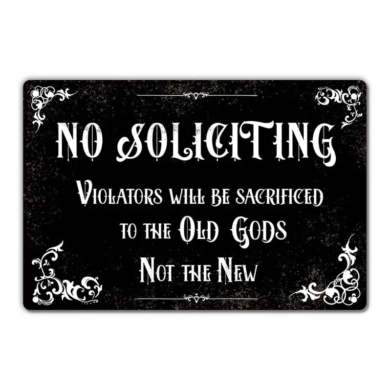 Жестяная вывеска Не вимагает темного юмора черное готическое винтажное