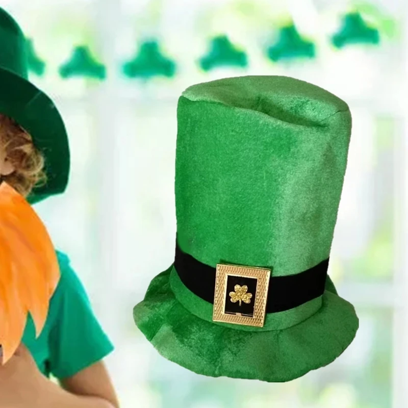 

Y166 зеленая шляпа Leprechaun, шляпа в стиле Дня Святого Патрика, шляпа ирландского Leprechaun, ирландский фестиваль