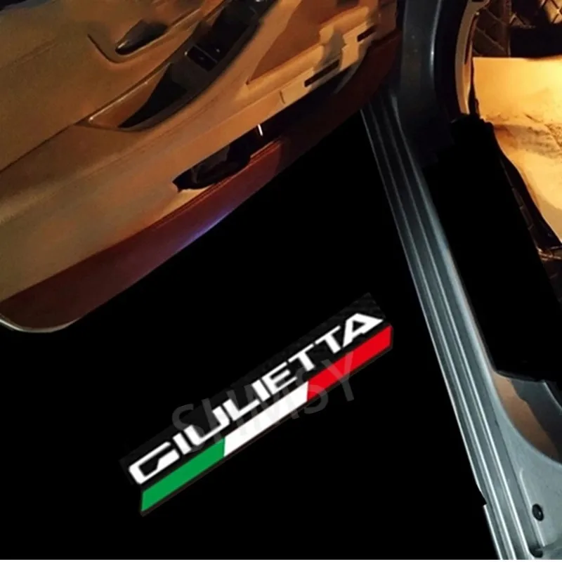 

2 шт. светодиодный проектор для дверей автомобиля, лампа приветствия для Alfa Romeo Giulietta 2011-2017 2018 2019 2022 2021 2020, аксессуары