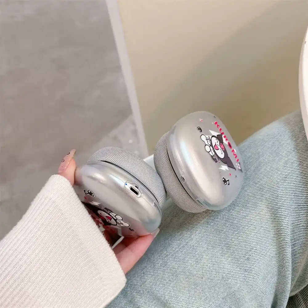 Милый мультяшный Аниме Стиль Kuromi Ститч для AirPods MAX мягкий милый прозрачный