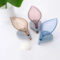 leaf shape soap container with drain water bathroomhome accessories sets soap box with suction cups soap dispenser dish holder