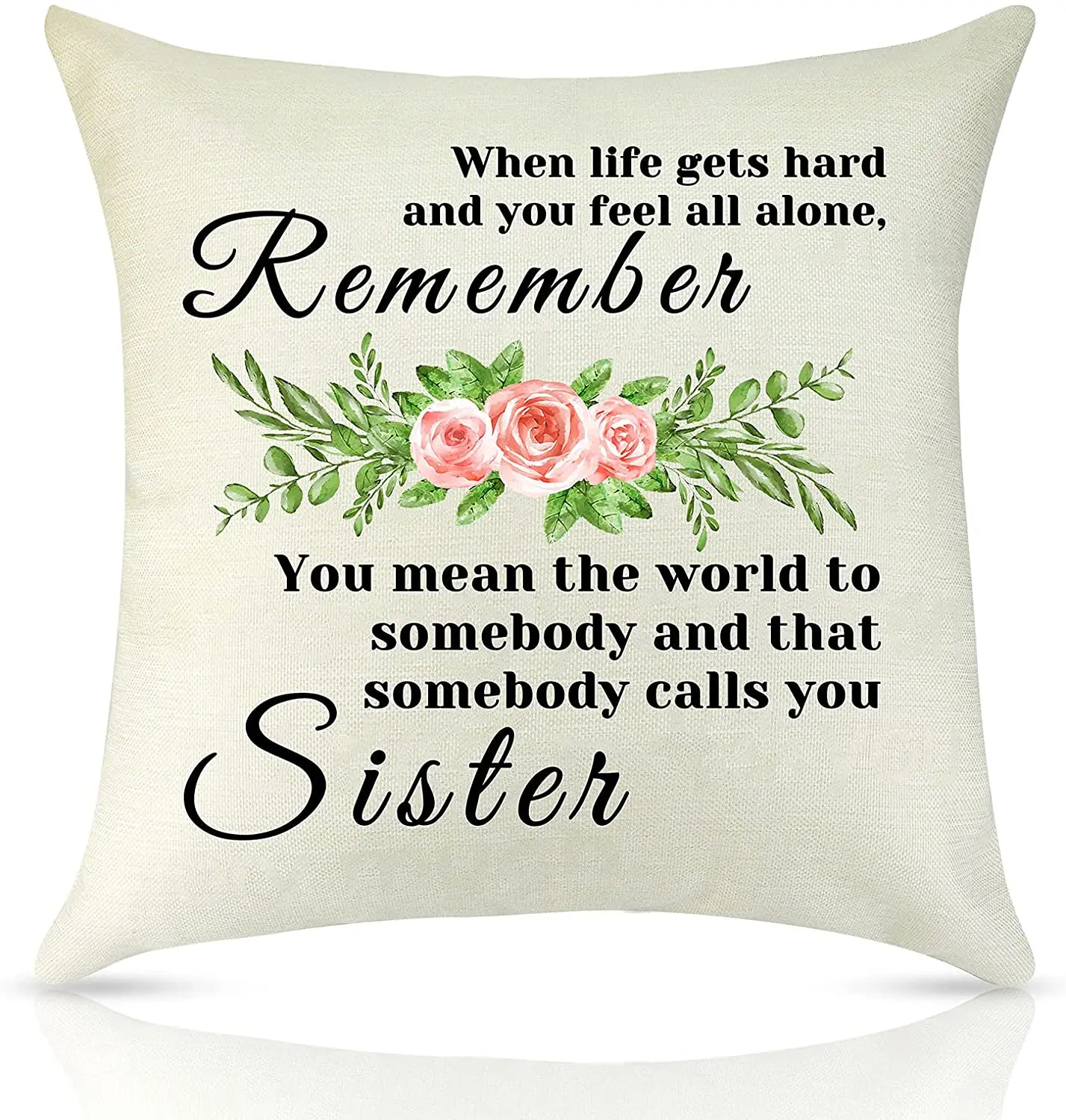 

Sister Gifts from Sister Brother Thank You Gifts Throw Pillow Cover Friendship Gift Appreciation Gift for Women Sister