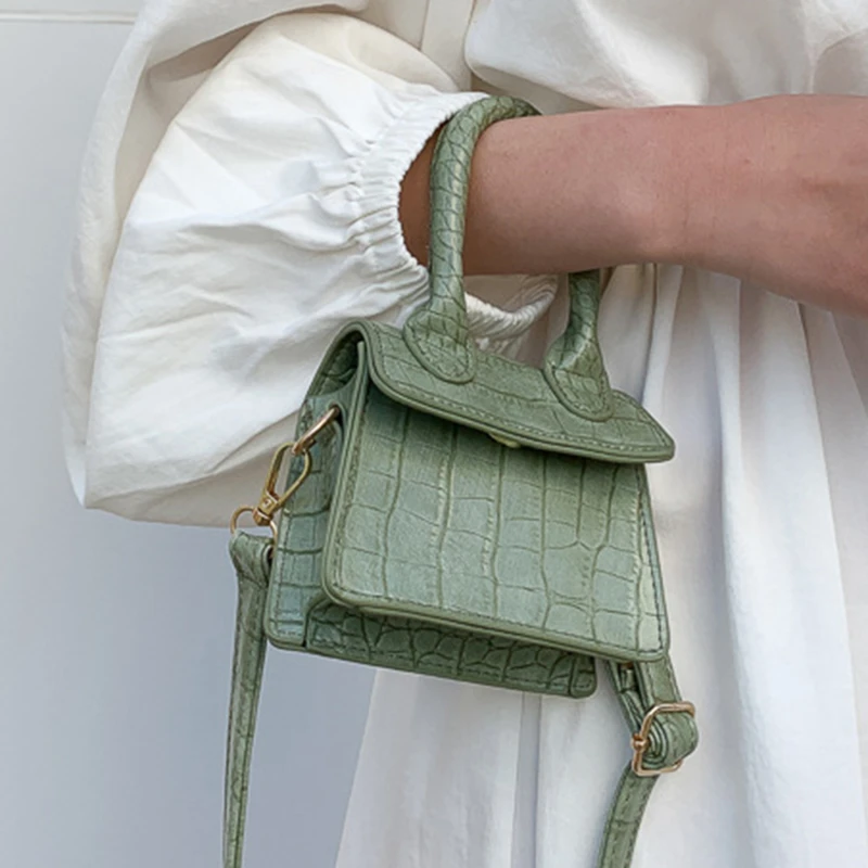 

Fashion Small Small Flap New PU Leather Women's Shoulder Bag Handbag Crocodile Pattern Messenger Bags Female Handbag