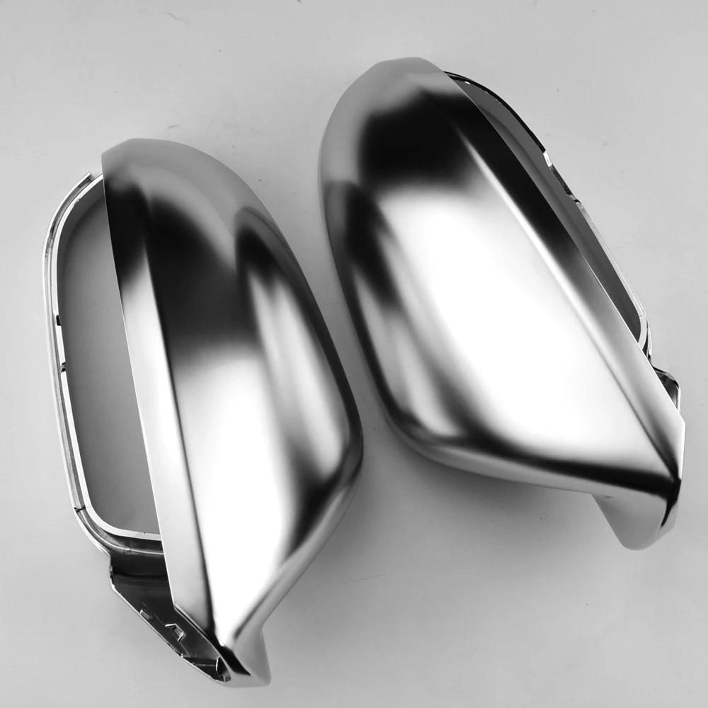 

1 Pair Car Rearview Mirror Shell Cover Protection Cap Matte Chrome for Audi A6 C7 S6 2012-2018 Wing Mirror Cover Car Accessories