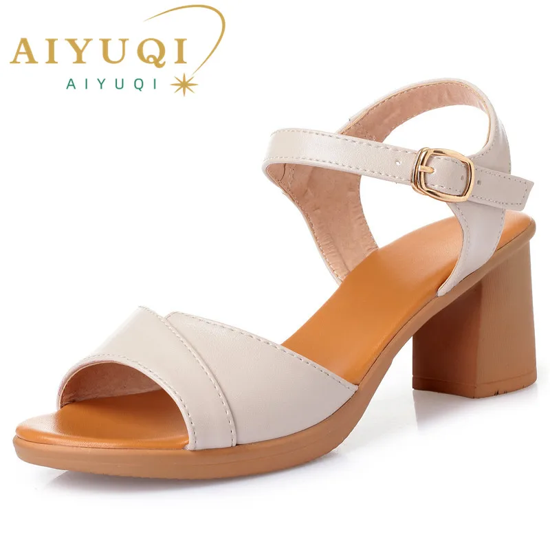 

AIYUQI Women Summer Shoes 2023 New High Quality High Heels Sandals Women Open Toe Rome Womans Shoes Fashions