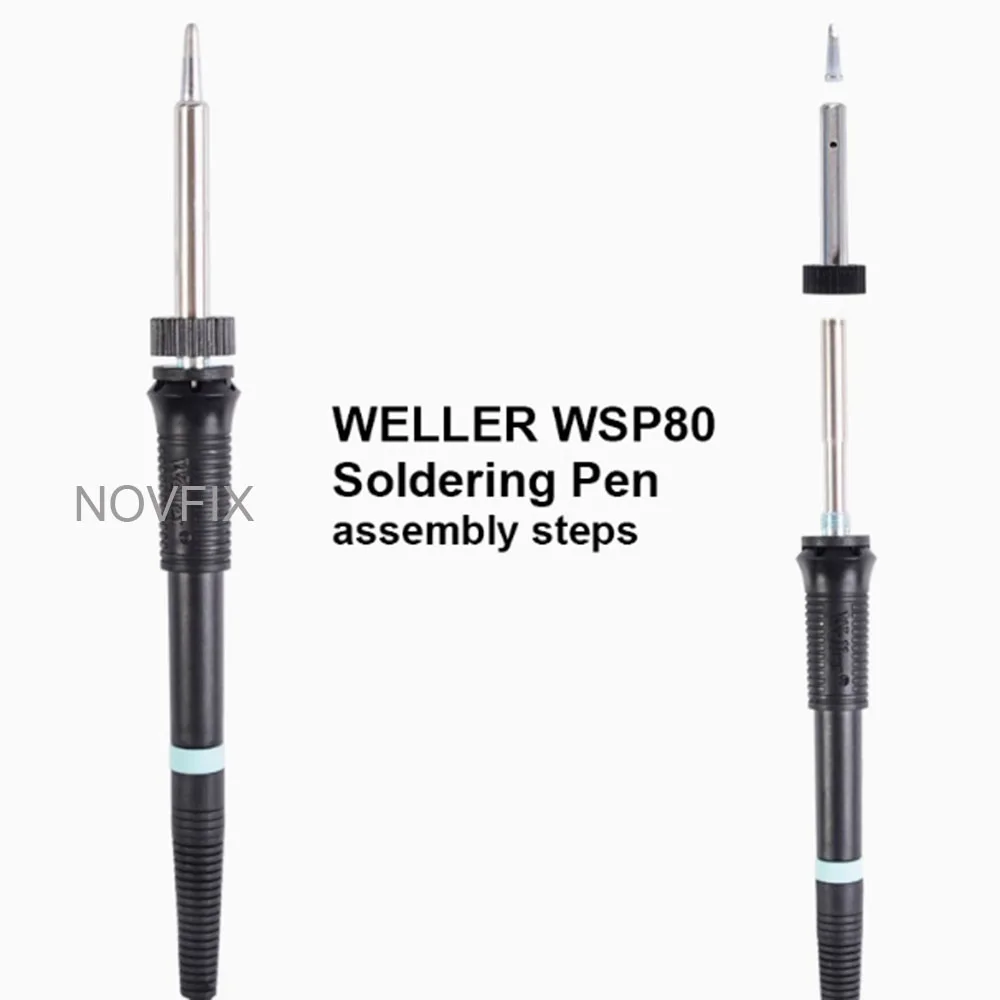 Фото Сварочная ручка для припоя с 5 железными насадками для Weller WSP80 WSD81 WS81 WSD161, паяльники, ручка-карандаш №2