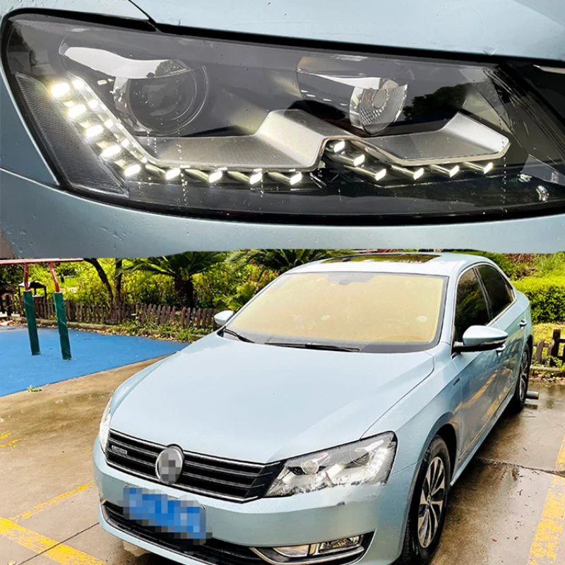 Автомобильный бампер 2011-2015 bi xenon дальний и ближний свет фары головного света для VW