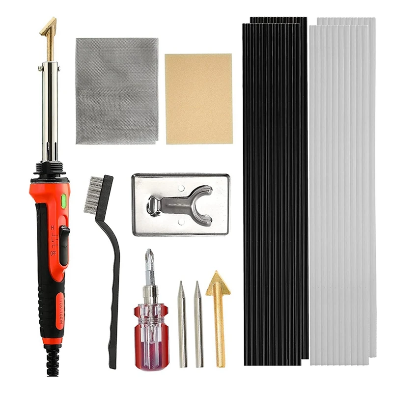 

100W Plastic Welding Kit,Temperature Control With Indicator For DIY,Car Bumper,Dashboard,Kayak,Canoe Repair Tool US Plug