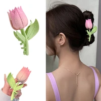 new tulip flower hairpin european and american style personality fashion color hair clips ms travel accessories