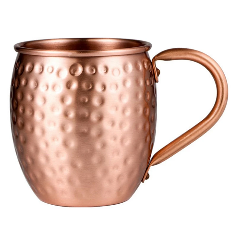 

530ML 100% Pure Copper Mug Moscow Mule Mug Drum Cup Cocktail Cup Pure Copper Mug Restaurant Bar Cold Drink Cup