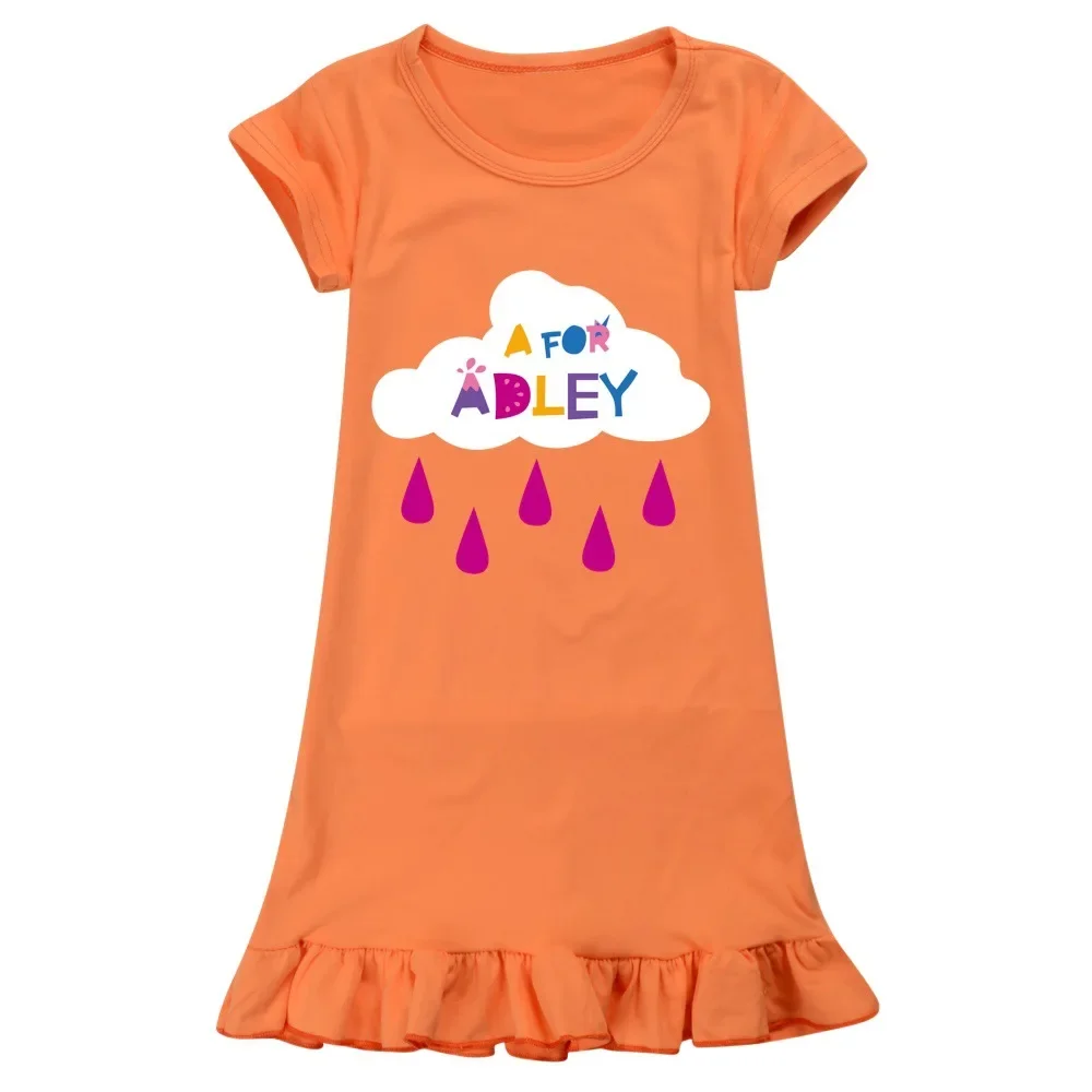 Летняя Ночная рубашка аниме A FOR ADLEY для маленьких девочек детские ночные рубашки