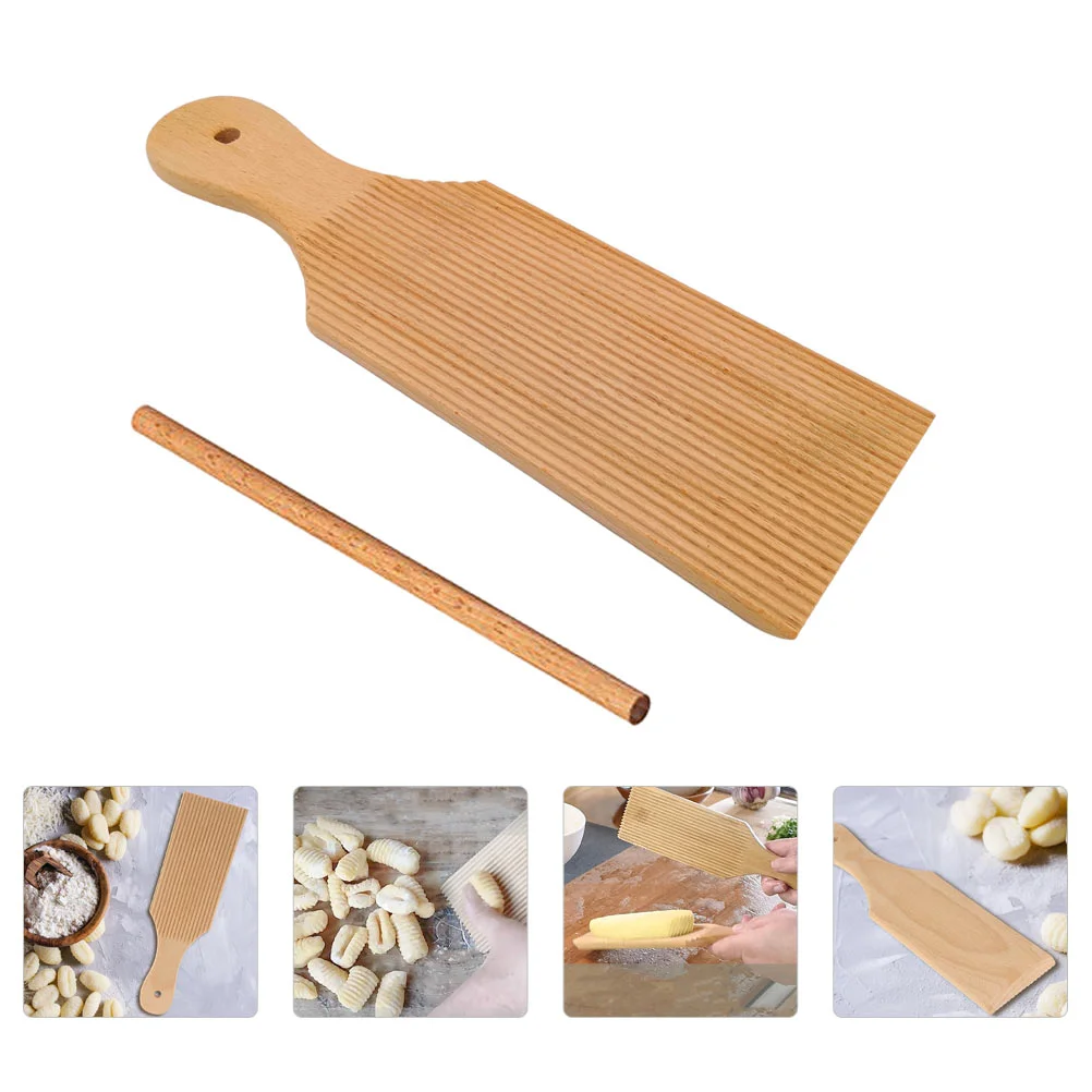 

Pasta Plate Kitchen Board Household Rolling Pole Wooden Rod Accessory Gnochi Making Tools
