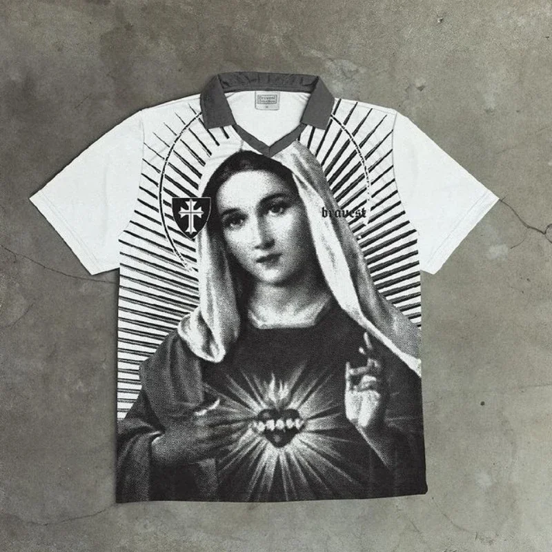 Футболка-поло в стиле Харадзюку