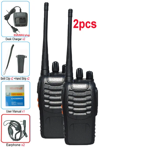 Портативная радиостанция Baofeng BF-888S Walkie Talkie BF888s BF 888S, Любительский двухсторонний приемник, передатчик, трансивер, 2 шт./комплект