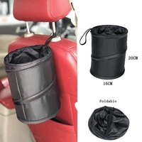 black foldable wastebasket can container car auto garbage binbag waste bins tools accessories can car trash can