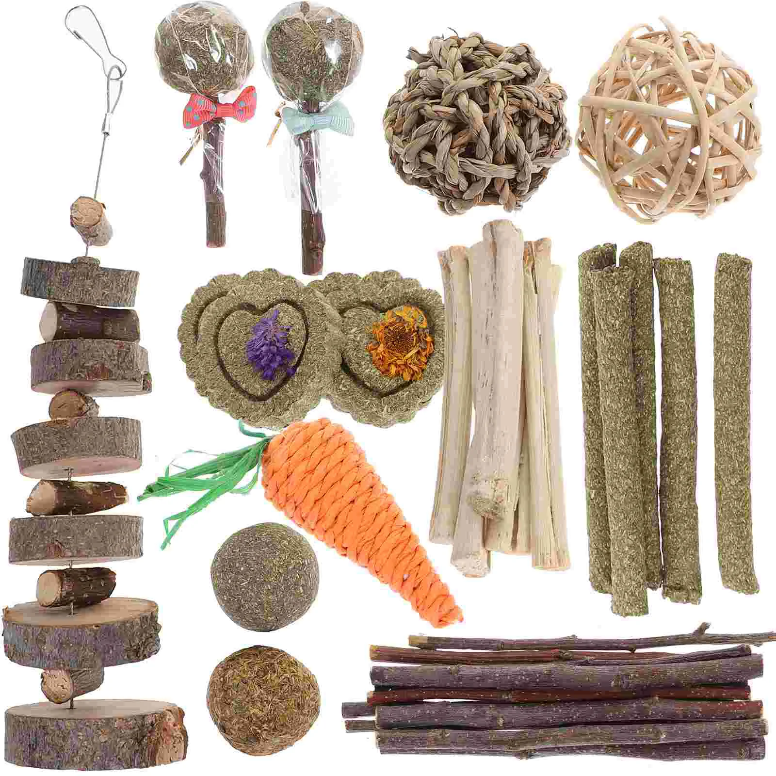 

1 Set Animals Treats Rabbit Chew Indoor Guinea Hamster for Rabbit Bunny Hamster