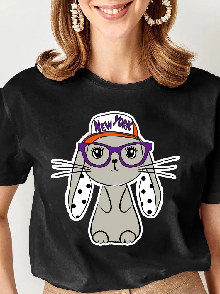 

2022 Hipster Women T shirt Childlike Letter Printing Harajuku Women Tshirts Summer Simple White T-shirt For Lady Top Tee