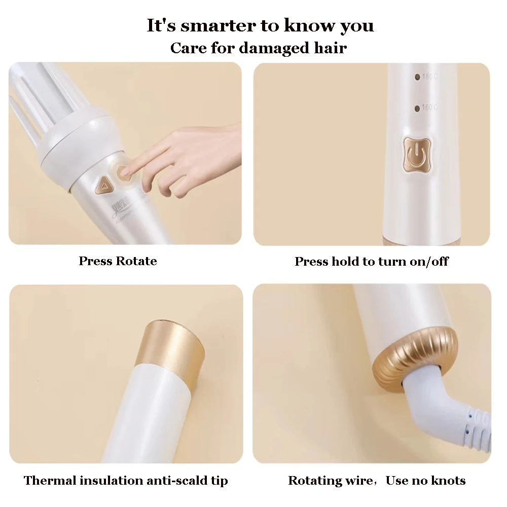 2 в 1 автоматические вращающиеся щипцы для завивки волос 13 мм/32 мм сменный утюжок