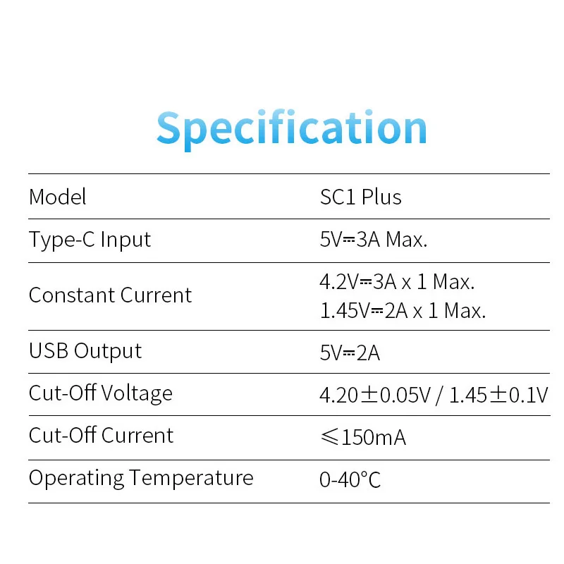 Зарядное устройство для аккумуляторов XTAR 26800 QC PD USB C 3A быстрая зарядка 21700 26650 NiMH D 10