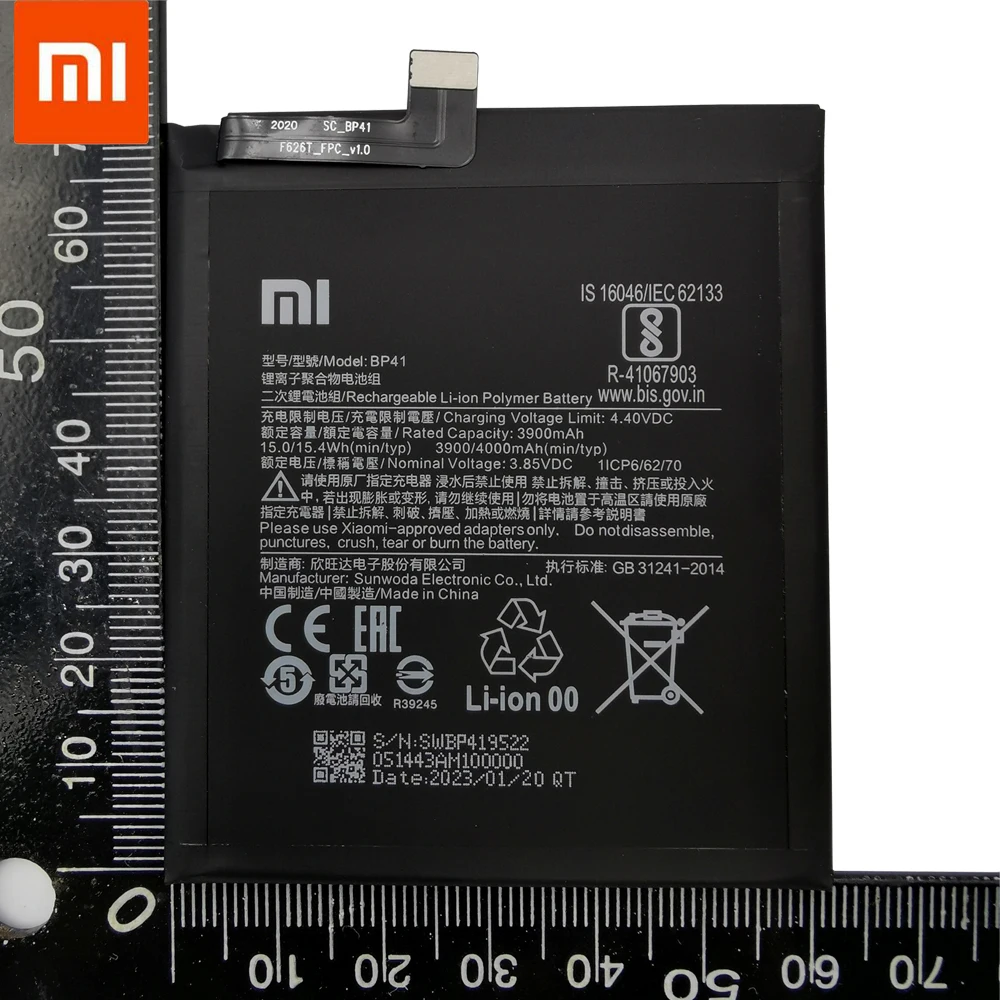 100% Оригинальный запасной аккумулятор BP41 BP40 для Xiaomi Redmi K20 Pro Mi 9T Mi9T K20Pro Премиум