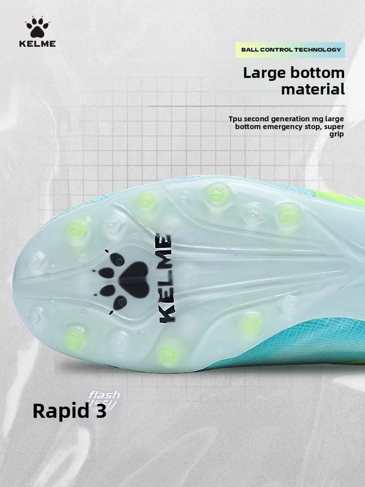 Фото Мужские профессиональные футбольные бутсы Kelme, молодежные и детские тренировочные футбольные бутсы Mg, противоскользящие футбольные бутсы для дома №4