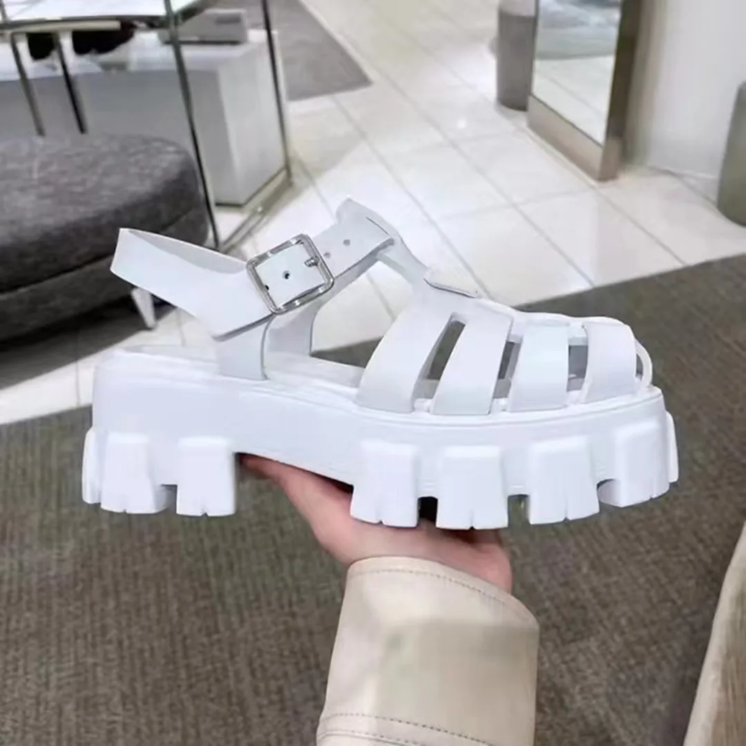 2023 Summer Sandals Women Casual Flat Holiday Beach Shoes Woman Peep Toe Hook Thick Sole Sandalias Fashion Comfort Sandals Woman