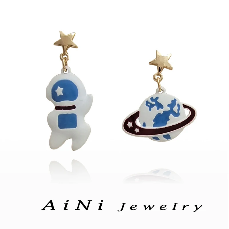 

Modern Jewelry 925 Silver Needle Cute Jewelry Hot Selling Cute style Asymmetrical Earrings For Women Party Gifts Wholesale