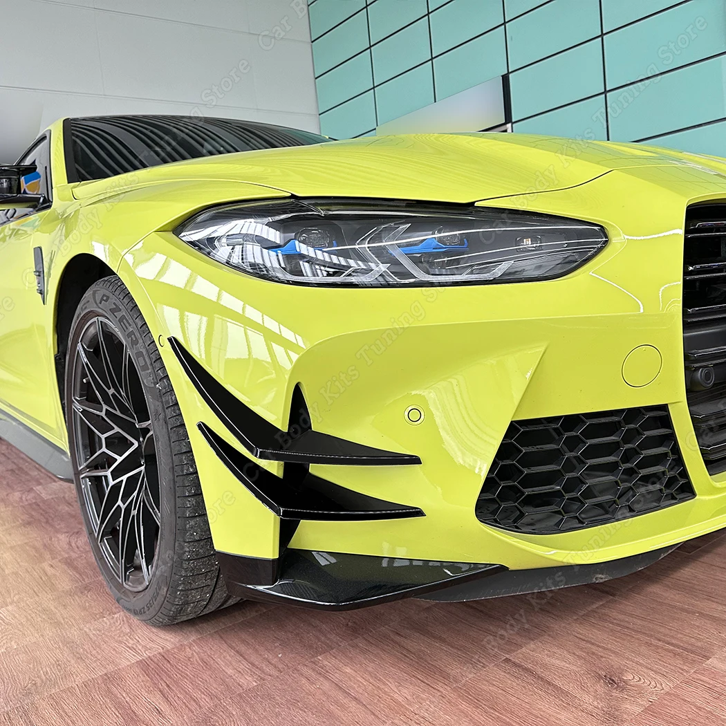 4 шт. карбоновый вид автомобильный передний бампер боковой спойлер сплиттер для